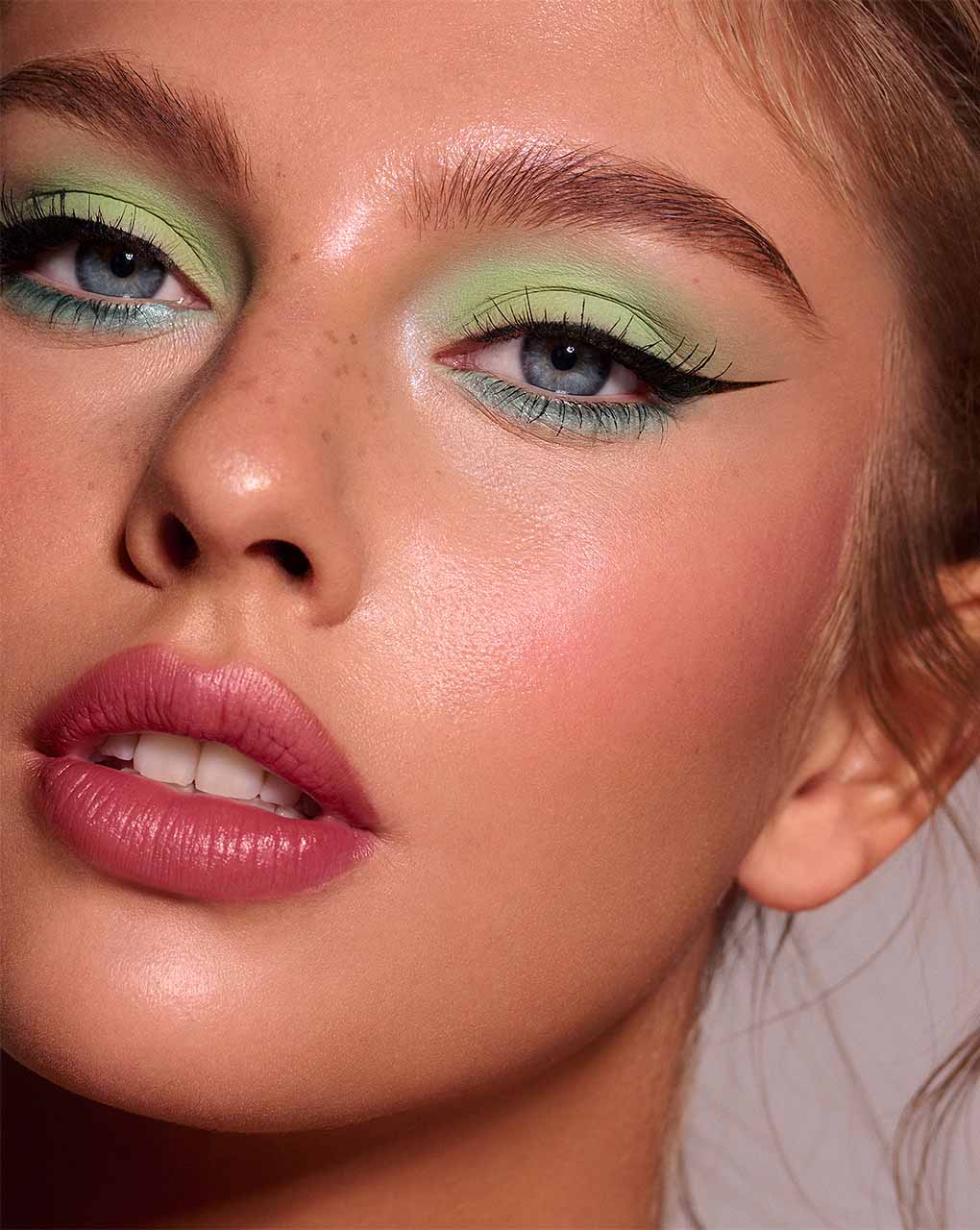Beauty Makeup Editorial Green Eyeshadow